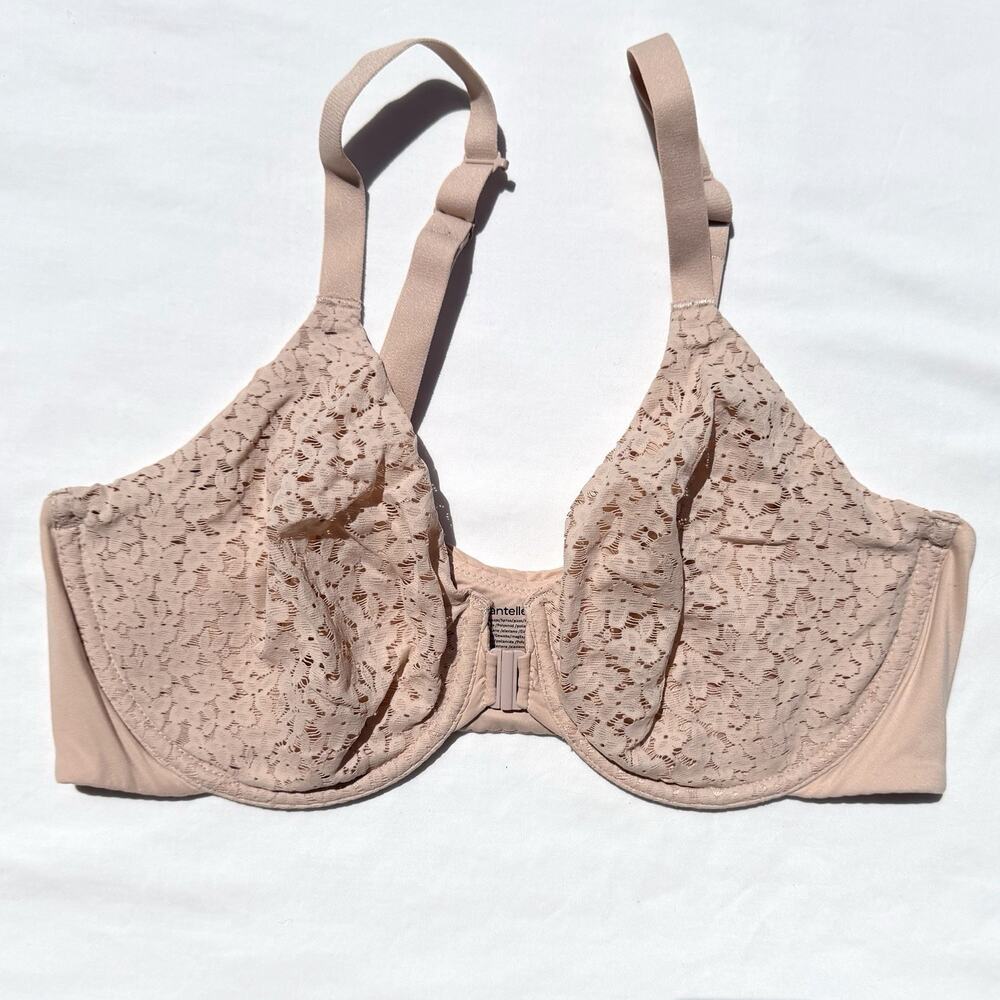 Chantelle Norah Front Close Underwire Bra 38C Beige Lace 13F6